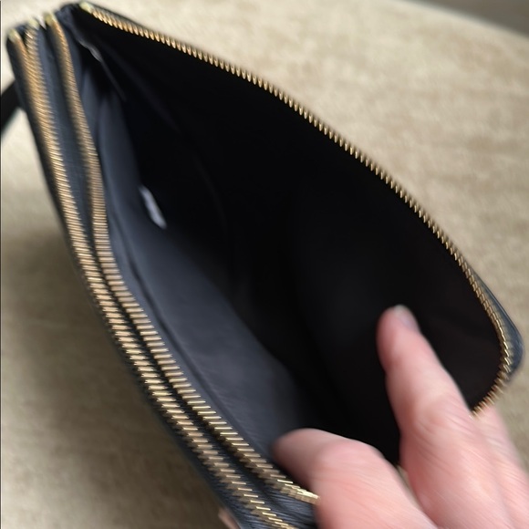 Coach Black Pebbled Leather Wristlet - Picture 7 of 10